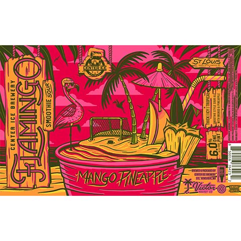 Center Ice Flamingo Mango Pineapple Smoothie Sour