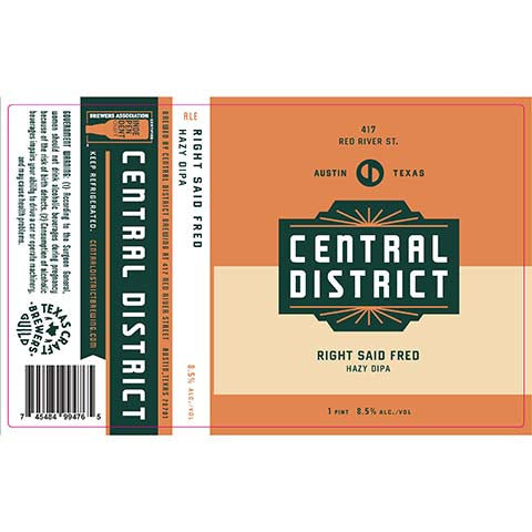 Central District Right Said Fred Hazy DIPA