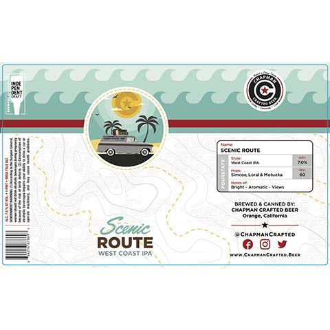 Chapman Crafted Scenic Route West Coast IPA
