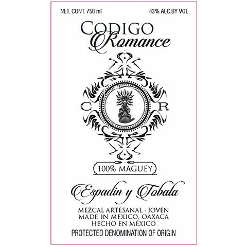 Codigo Romance Espadin y Tobala Mezcal