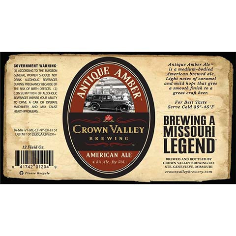 Crown Valley Antique Amber Ale