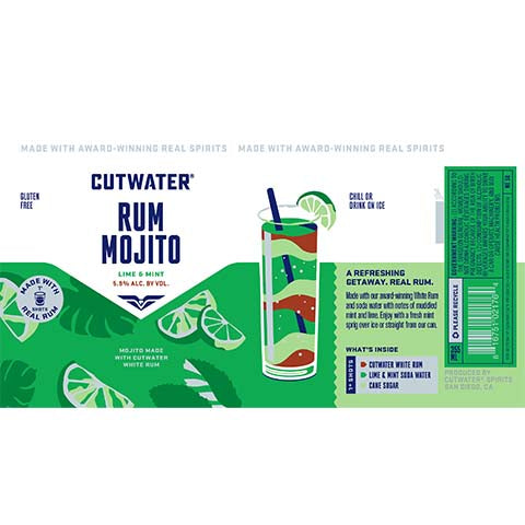 Cutwater Rum Mojito Lime & Mint