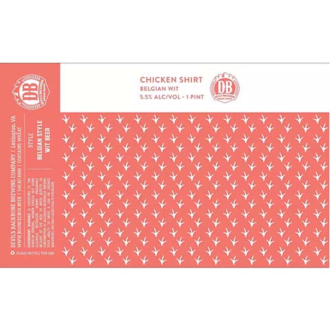 Devil's Backbone Chicken Shirt Belgian Wit