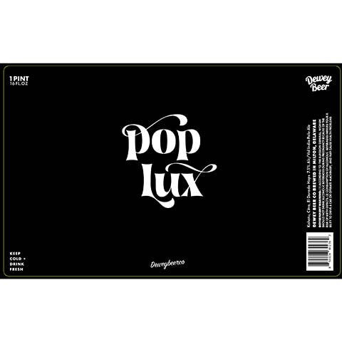 Dewey Beer Pop Lux IPA