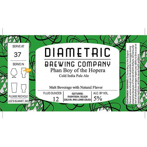Diametric Phan Boy of the Hopera Cold IPA