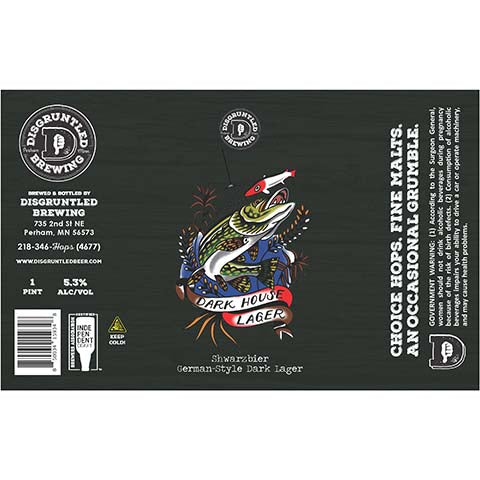 Disgruntled Dark House Lager