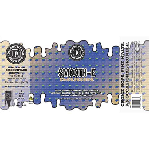 Disgruntled Smooth-e Blueberry Cheesecake Sour Ale