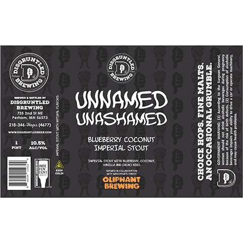 Disgruntled Unnamed Unashamed Imperial Stout