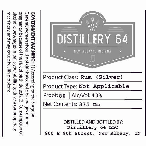 Distillery-64-Silver-Rum-375ML-BTL