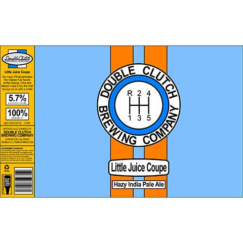 Double Clutch Little Juice Coupe Hazy IPA