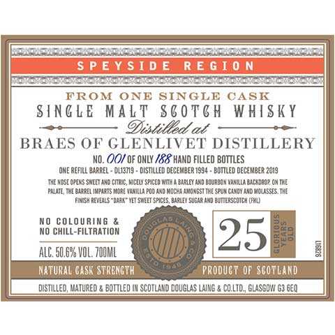 Douglas Laing's Speyside Region Single Malt Scotch Whisky