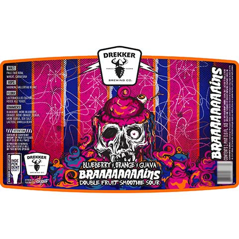 Drekker Blueberry Orange Guava Braaaaaaaaains Double Fruit Smoothie Sour
