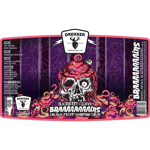 Drekker Braaaaaaaains Blackberry & Guava Double Fruit Smoothie Sour