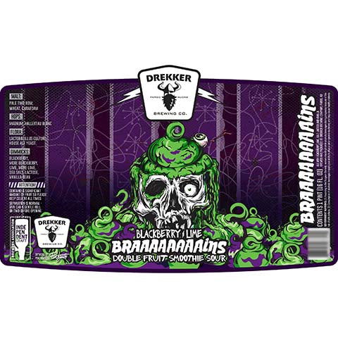 Drekker Braaaaaaaains Blackberry & Lime Double Fruit Smoothie Sour