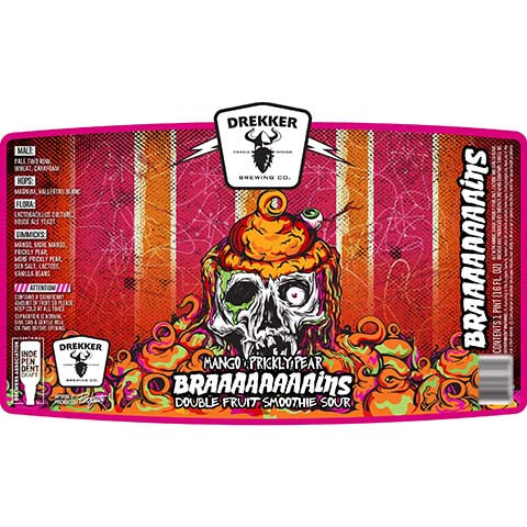 Drekker Mango Prickly Pear Braaaaaaaaains Double Fruit Smoothie Sour