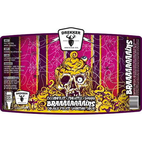 Drekker Passionfruit Pineapple Banana Braaaaaaaains Sour