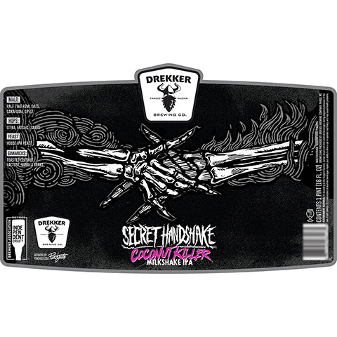 Drekker Secret Handshake Coconut Killer IPA