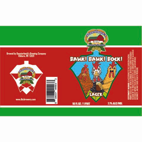 Duesterback's Bawk! Bawk! Bock! Lager