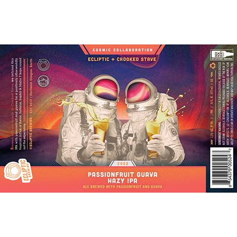 Ecliptic + Crooked Stave Passionfruit Guava Hazy IPA 2022