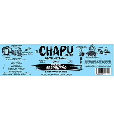 El-Chapulinero-100-Maguey-Arroqueno-Mezcal-750ML-BTL