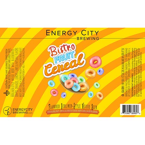 Energy City Bistro Fruit Cereal Berliner Weisse Beer