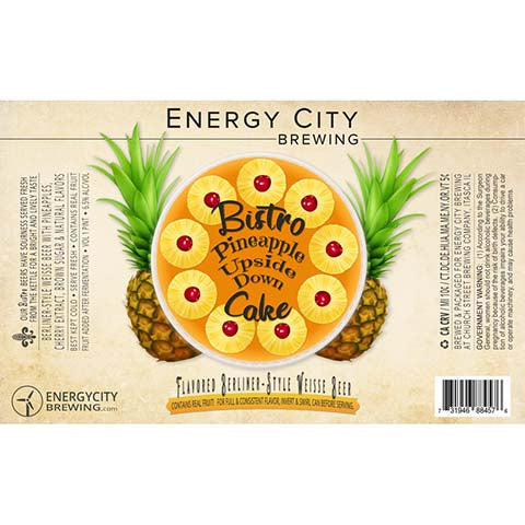 Energy City Bistro Pineapple Upside Down Cake Berliner-Style Weisse Ale