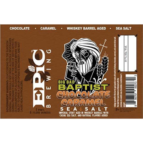 Epic Big Bad Baptist Chocolate Caramel Sea Salt Imperial Stout