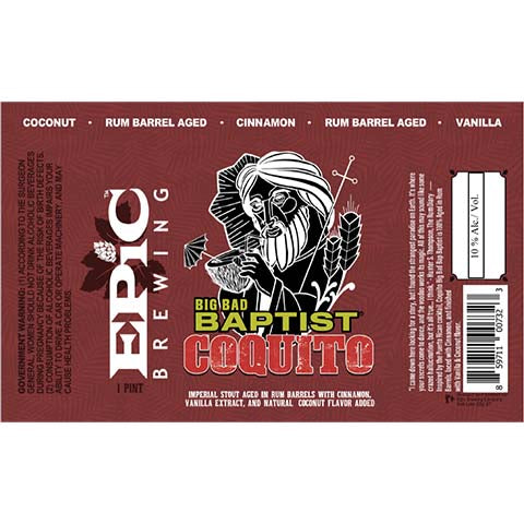 Epic Big Bad Baptist Coquito Imperial Stout