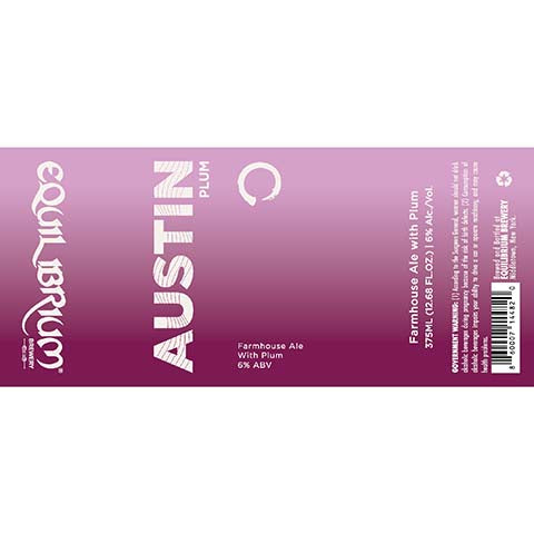 Equilibrium Austin Plum Farmhouse Ale