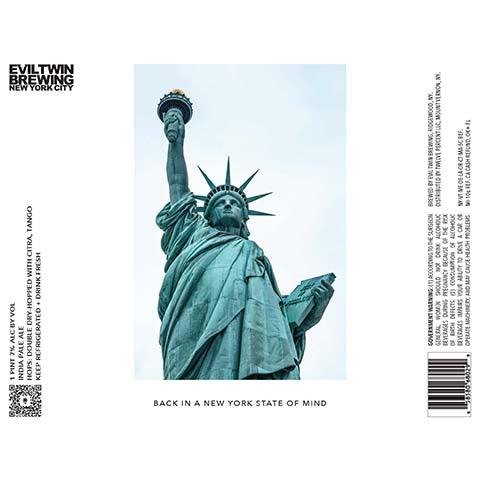 Evil Twin Back In A New York State of Mind IPA