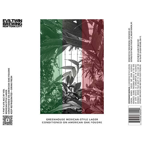 Evil Twin Greenhouse Mexican-Style Lager Conditioned On American Oak Foudre