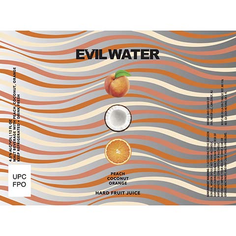 Evil Water Hard Fruit Juice (Peach, Coconut, Orange)