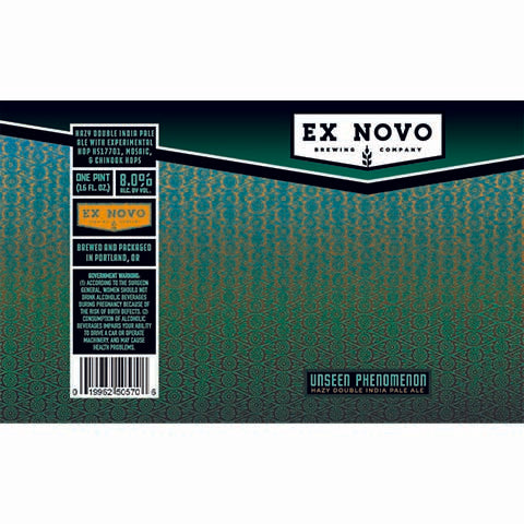 Ex Novo Unseen Phenomenon Hazy DIPA