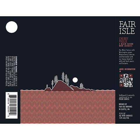 Fair Isle Cherry Paulie Black Saison