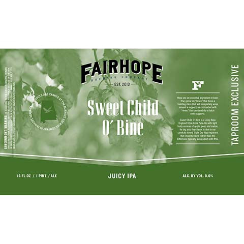 Fairhope Sweet Child O'Bine Juicy IPA