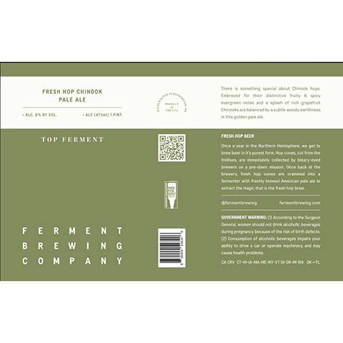 Ferment Fresh Hop Chinook Pale Ale