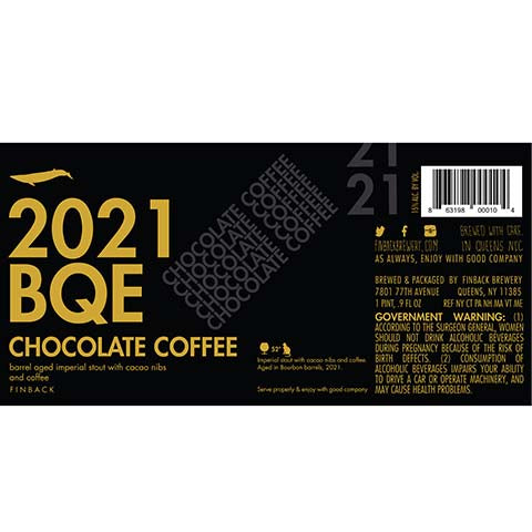 Finback 2021 BQE Chocolate Coffee Imperial Stout