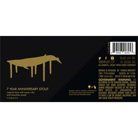 Finback 7 Year Anniversary Stout