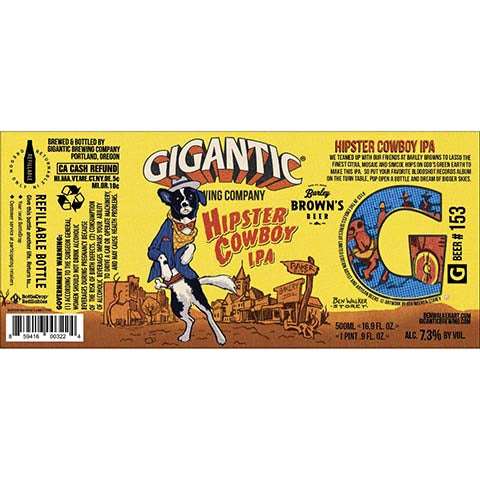 Gigantic Hipster Cowboy IPA