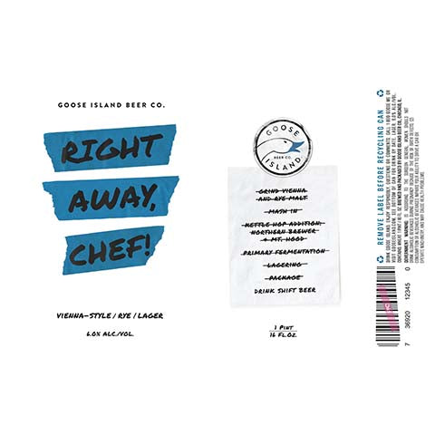 Goose Island Right Away, Chef! Lager