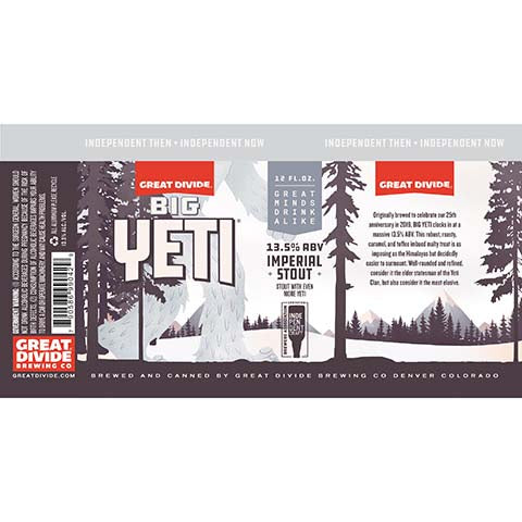 Great Divide Yeti Imperial Stout Beer 12 oz Cans