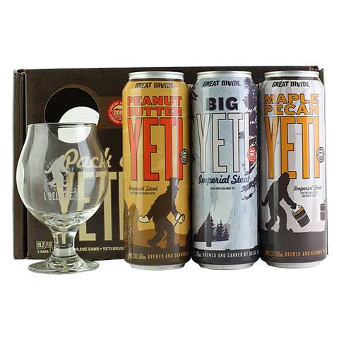 Great Divide Brewery Signature I Believe Yeti Chalice Glass:  Beer Glasses