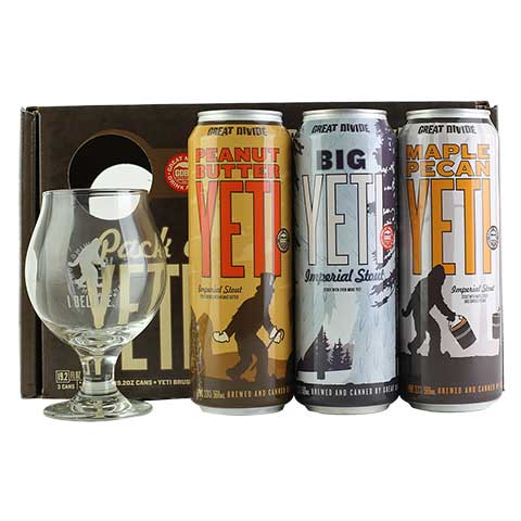 Great Divide Pack of Yetis 3-Pack with Glass
