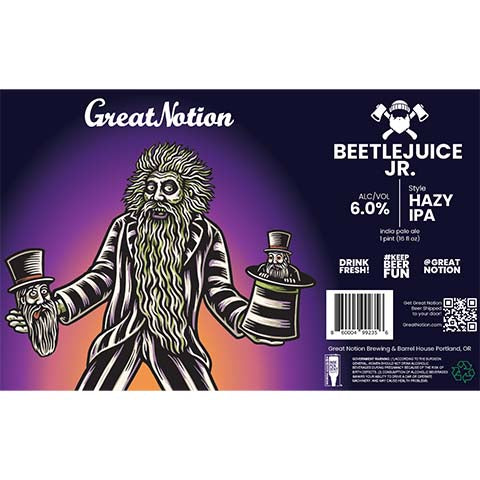 Great Notion Beetlejuice Jr. Hazy IPA