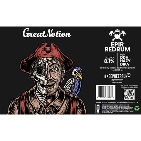 Great Notion Epir Redrum DDH Hazy DIPA
