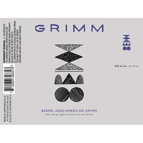 Grimm Barrel Aged American Grimm Baltic Porter