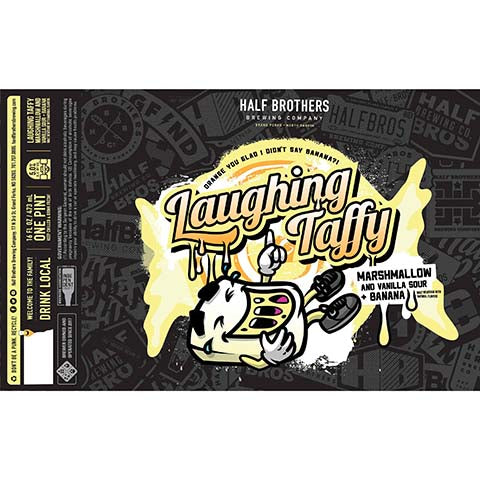 Half Brothers Laughing Taffy (Marshmallow and Vanilla Sour + Banana)