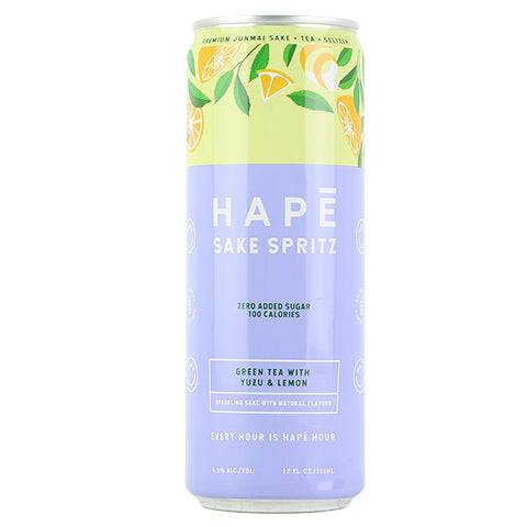 Hape Sake Spritz Green Tea with Yuzu & Lemon Seltzer