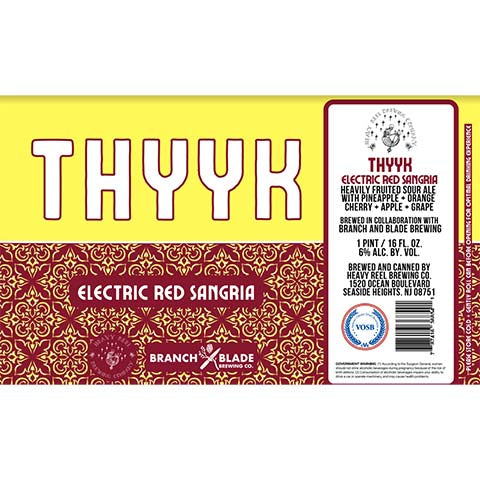 Heavy Reel Thyyk Electric Red Sangria Sour Ale
