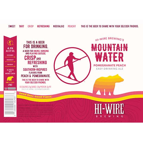 Hi-Wire Brewing Mountain Water Pomegranate Peach